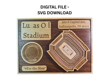 Estadio Lucas Oil, SVG en capas 3D - Fútbol americano de Indianápolis (descarga digital)