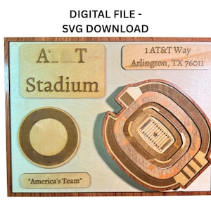 AT&T Stadium 3D Layered Stadium SVG - Dallas Football (Digital Download)