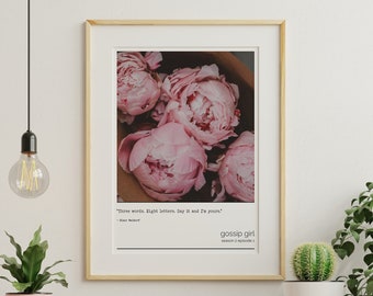 Gossip Girl Poster Print | TV Series | Room Print | Home Decor | Blair Waldorf | Peony