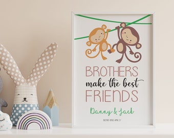 Personalised Print - Brothers Make the Best Friends