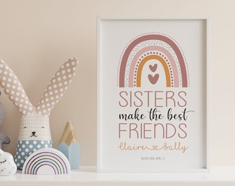 Personalised Print - Sisters Make the Best Friends