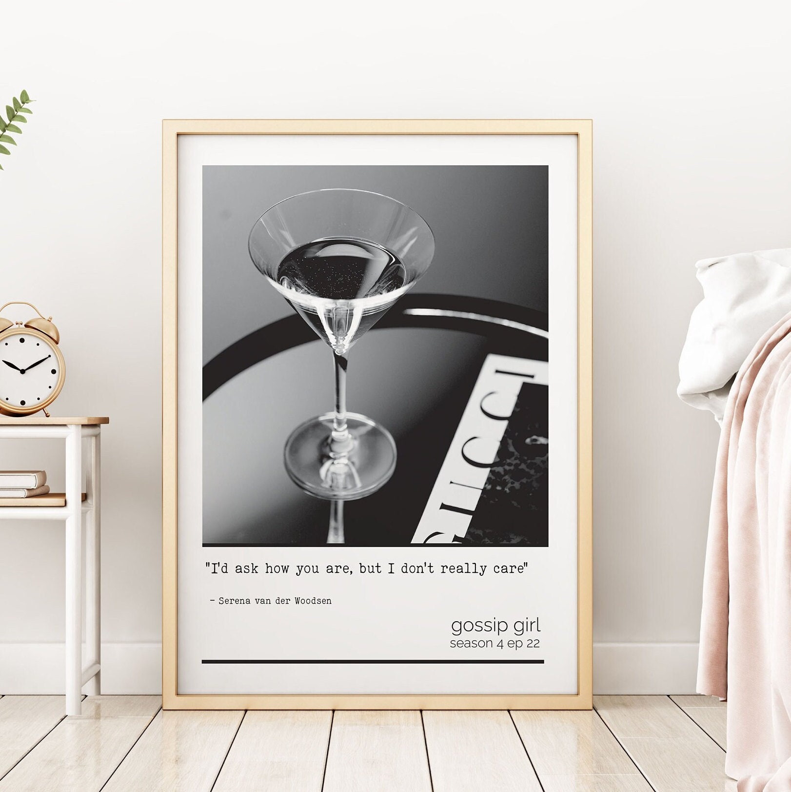 Gossip Girl Poster Print | TV Series | Room Print | Home Decor | Mono Print