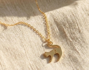 Cat Necklace | Personalized Cat Initial Necklace | Pet Memorial Jewelry | Necklace with Cat Symbol | Christmas Gift | Cat Necklace