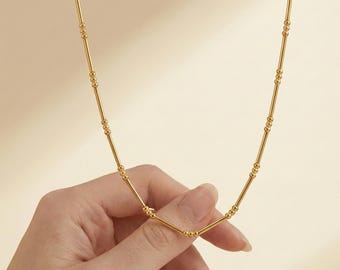Personalised Morse Code Necklace | Custom Hidden Message Jewellery | Dainty Necklace for Her | Minimalist Gift for Mum | Best Friend Gift