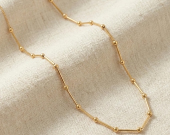 Personalized Morse Code Necklace | Custom Hidden Message Jewelry | Gold Dainty Necklace for Her | Minimalist Gift for Mom | Best Friend Gift