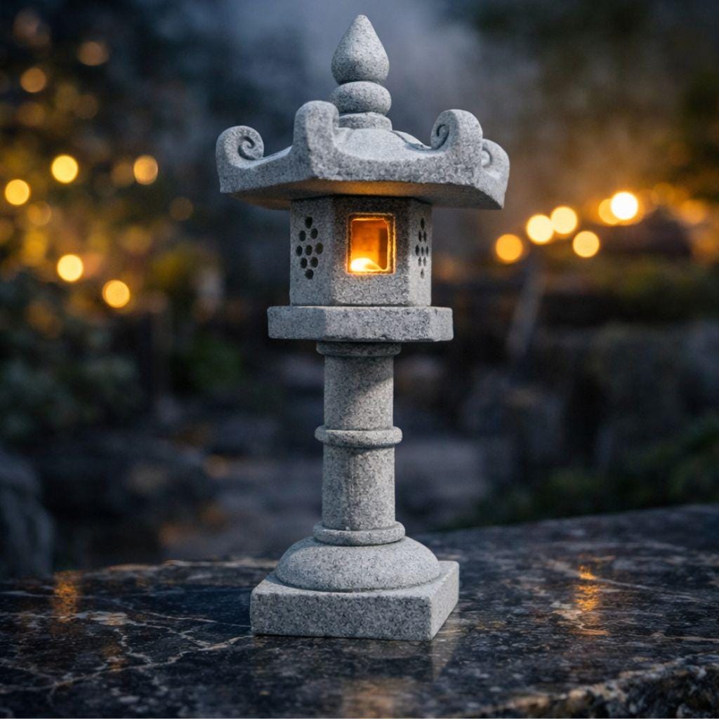 【特大サイズ】ドウシシャGarden Motifs Light トウキョータワー Mini Sandstone Pagoda Lantern, Japanese Zen Garden Decor, Outdoor