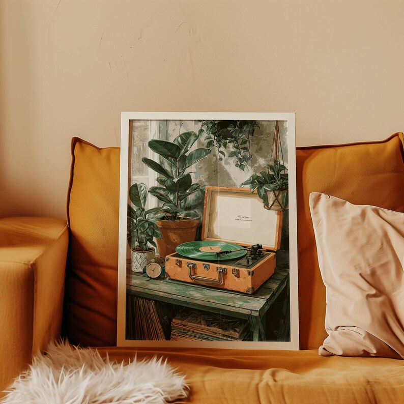 Stunning Industrial Factory Apartment Record Player Nook image