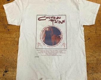 Camiseta del álbum Heaven or Las Vegas de Cocteau Twins, camiseta retro de banda de 1990