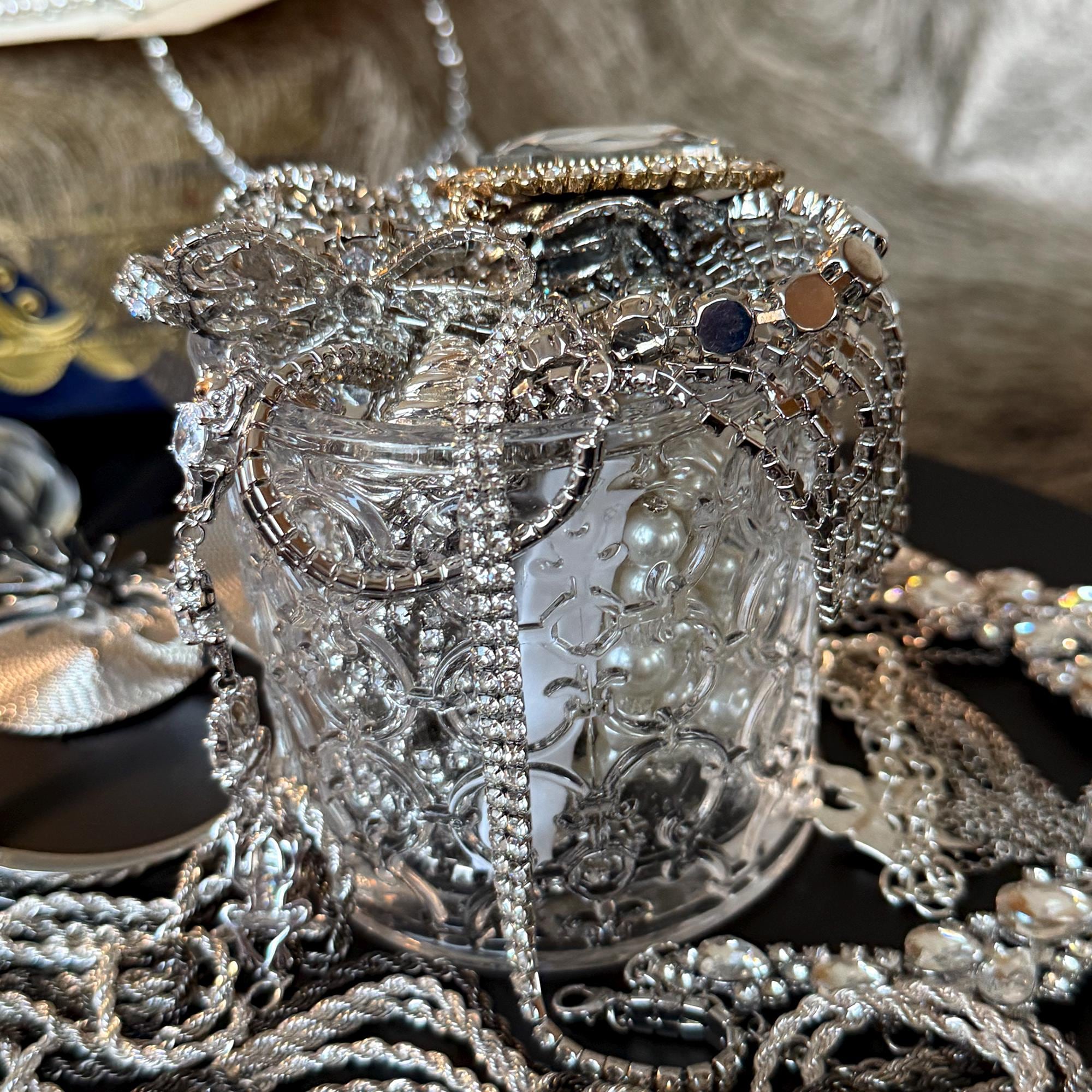 Mystery jewelry jar silver - Etsy 日本