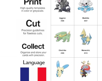 Pokémon Complete Pokédex Placeholder Cards (No. 1–1025, France Names) / Complete Pokédex trading card (Placeholder No. 1–1025) (France)