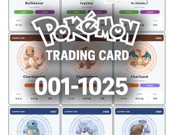 Pokémon Placeholder Cards Complete Pokédex (No. 1–1025, English Names) / Complete Pokédex trading card (Placeholder No. 1–1025) (ENGLISH)
