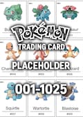 Pokémon Complete Pokédex Placeholder Cards (No. 1–1025, English Names) / Complete Pokédex Trading Card (Placeholder No. 1–1025) ( ENGLISH )