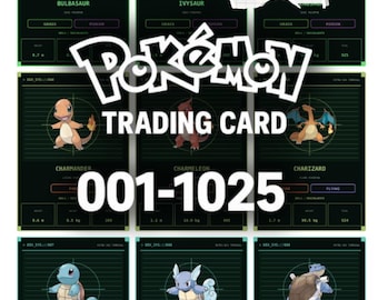 Pokémon Placeholder Cards Complete Pokédex (No. 1–1025, English Names) / Complete Pokédex trading card (Placeholder No. 1–1025) (ENGLISH)