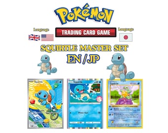 Pokémon Squirtle Master Set Checklist Printable | Binder Placeholder Cards & Collection Tracker PDF | English / Japanese | EN/JP