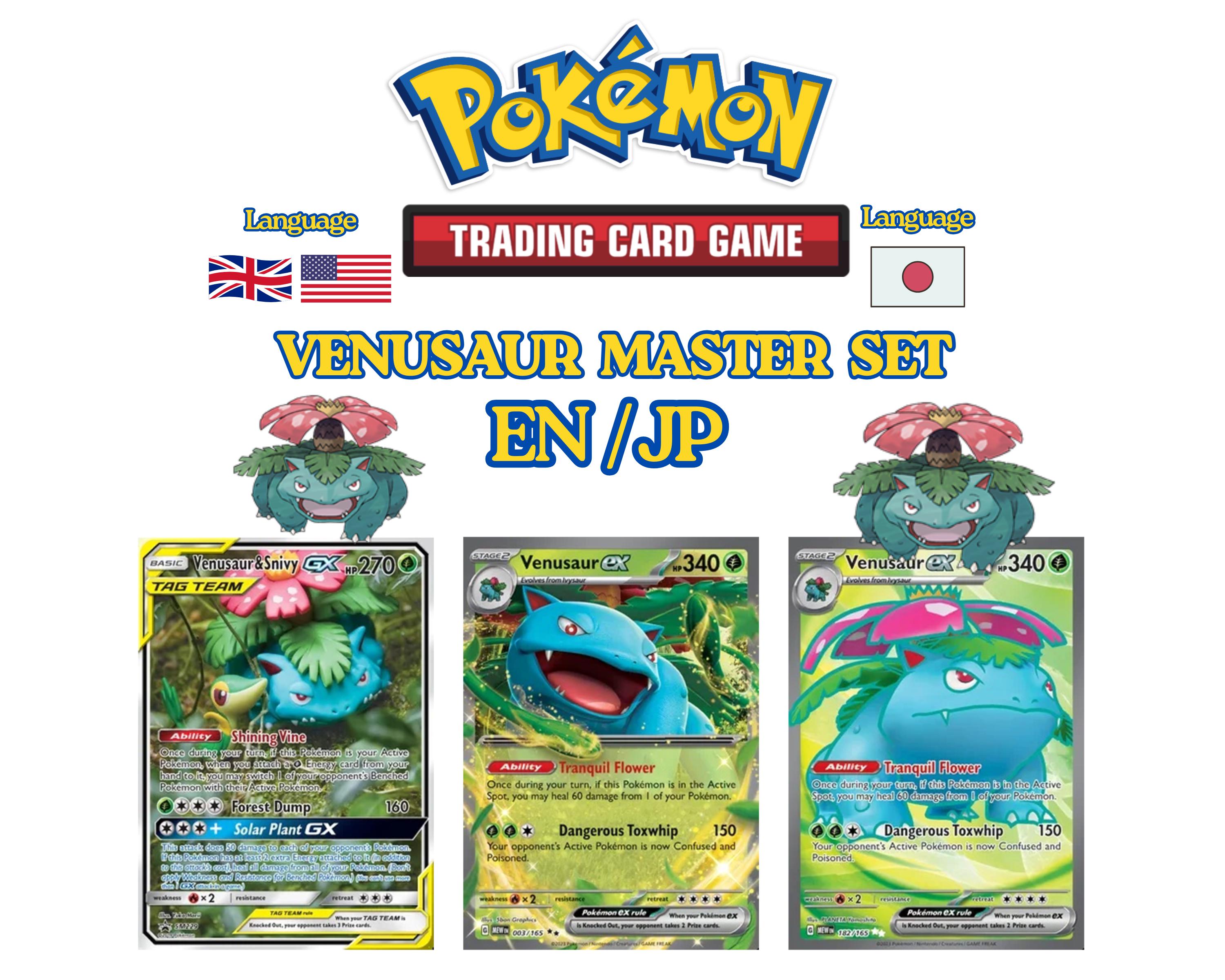 Pokémon Venusaur Master Set Checklist Printable | Binder