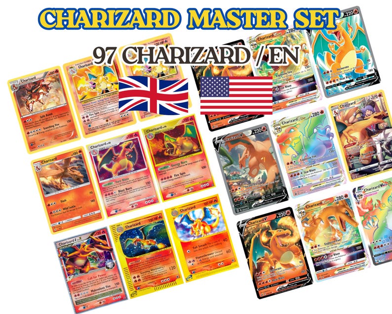Pokemon Charizard Master Set Checklist PDF (ENG & JP) | Pokémon Binder ...