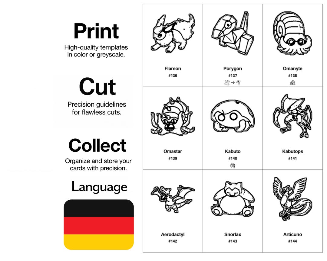 Pokémon Placeholder Complete Pokédex Cards (no. 1–1025, English