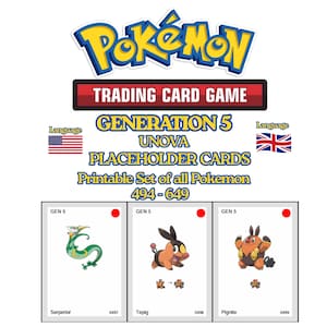 Unova Pokedex - Etsy
