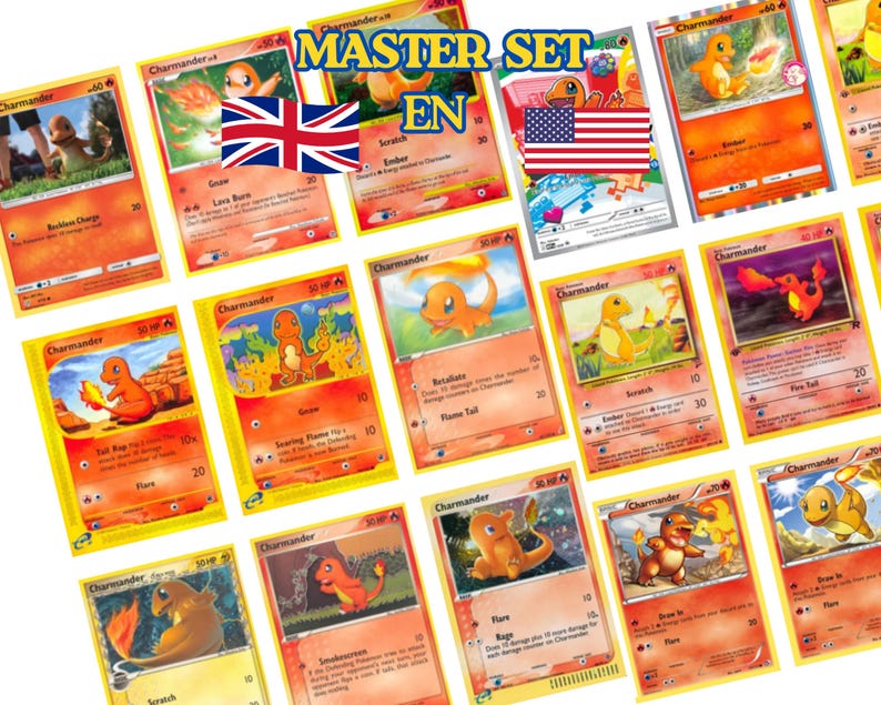 Pokémon Pokedex Placeholder Charmander Charmeleon Charizard Master Set ...