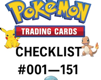 Pokémon TCG Checklist – Generation 1 (1–151 Pokémon) ENGLISH