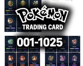 Pokémon Complete Pokédex Placeholder Cards (No. 1–1025, English Names) / Complete Pokédex Trading Card (Placeholder No. 1–1025) (ENGLISH)