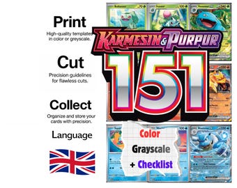 Elenco completo del Pokédex Pokémon 151 + 151 carte segnaposto – Inglese | Download digitale PDF | Lista per collezionisti di carte Pokémon | EN