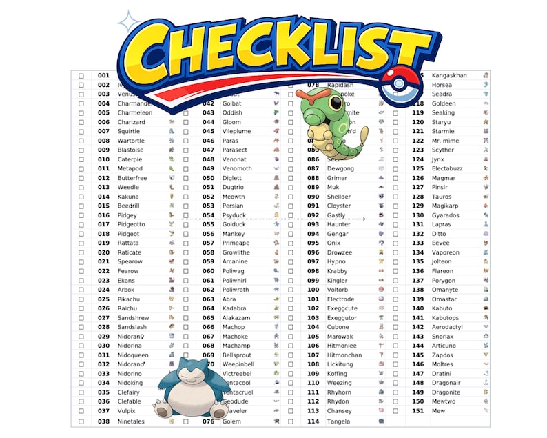 Pokemon Checklist.pdf Pokémon TCG Collection Checklist + Pokémon Images – Generations 1 to 9 ...
