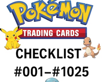 Pokmon TCG Checklist Generation 1 to 9 (11025 Pokmon) ENGLISH - Etsy Pokmon TCG Checklist Generation 1 to 9 (11025 Pokmon) ENGLISH - Etsy