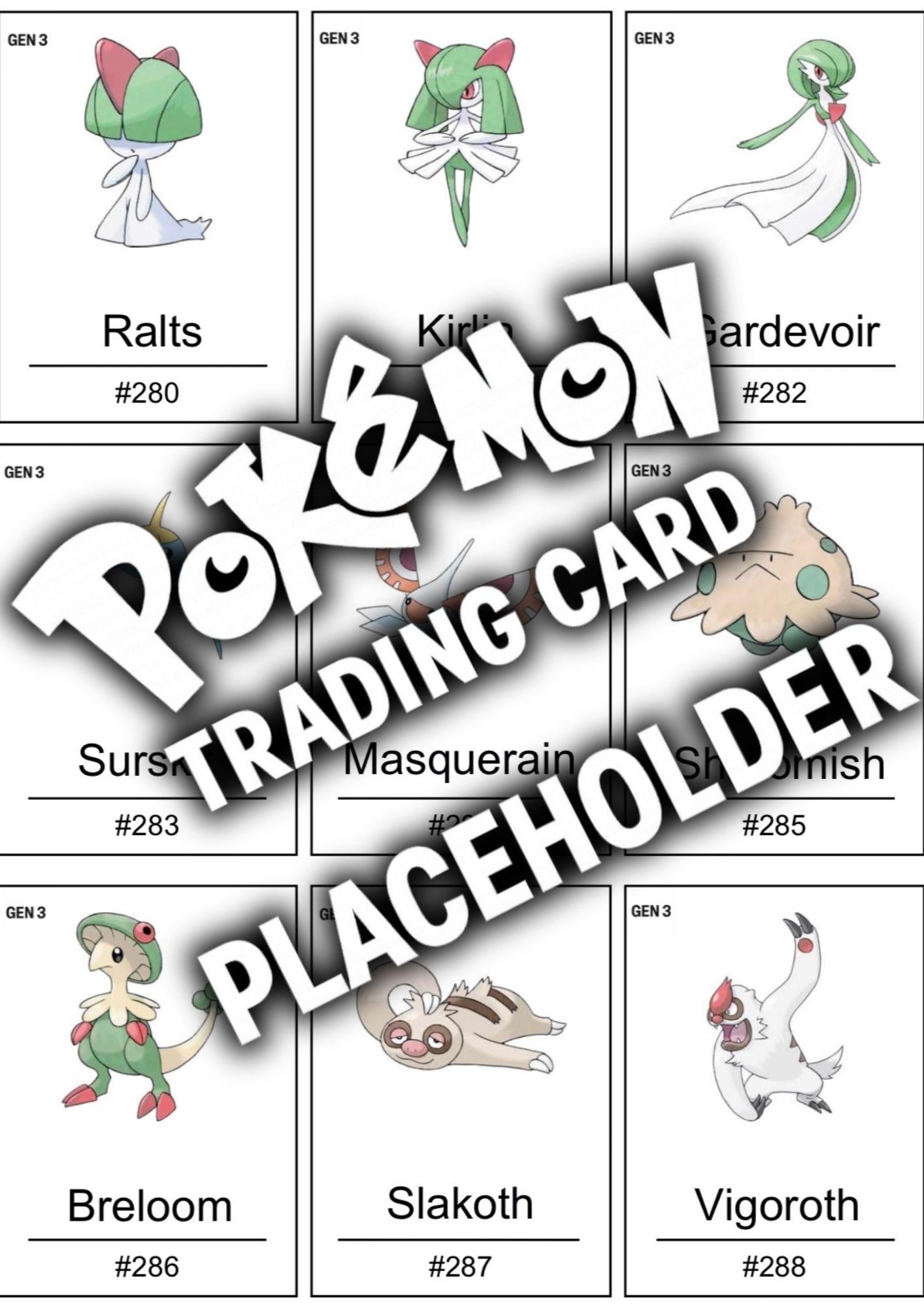 ポケモン図鑑 プレースホルダーカード（No.1～1025、英語名