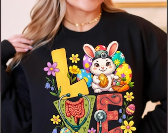 Endo Life Nurse PNG | Easter Bunny Medical Sublimation Design (Digital Download)