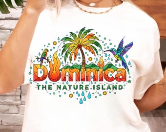 Dominica Nature Island Graphics: Hummingbird sublimation files for tropical vacation apparel and digital clipart.