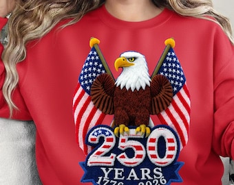 USA 250 Years Anniversary PNG Retro America Flag 4th July Patriotic ORIGINAL (Digital Download)