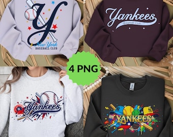 New York Baseball Club Bundle SVG PDF PNG Sports Fan Game Day Shirt Graphics
