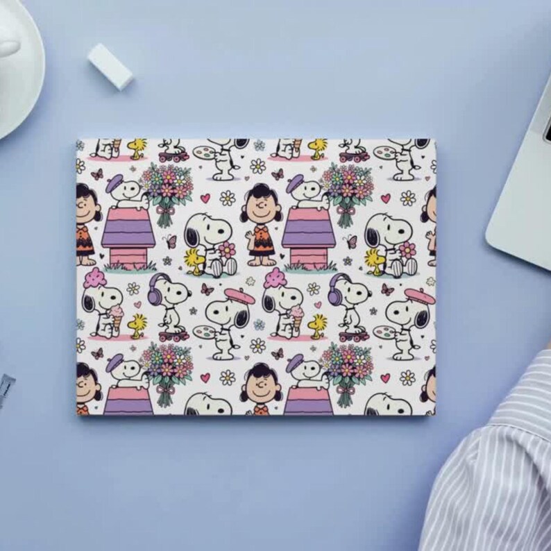 Snoopy Seamless Pattern | Pink Cartoon Dog Floral | Spring Daisy ...