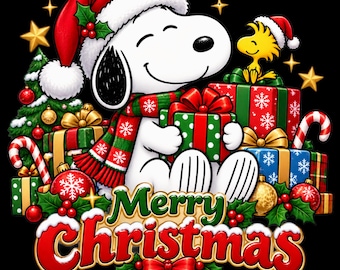 Snoopy Christmas | Merry Xmas | Winter PNG | Peanuts Ornaments | Tree Decorations | Digital Clipart File