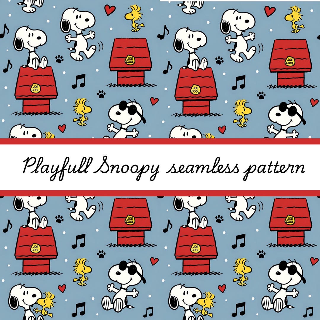 Snoopy Pattern Desktop Snoopy Seamless Pattern PNG | Peanuts Dog Tile - Etsy