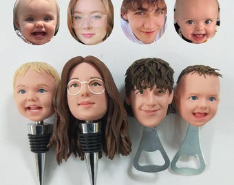 Personalized Face Bobblehead Bottle Opener, Custom Wedding Gifts