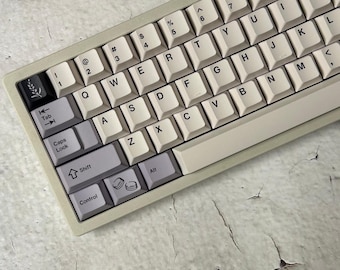 Juego de teclas color lavanda – Perfil PBT Cherry sublimado – Resistente a la luz – Compatible con Alice, Wooting, Double B – Teclado mecánico con barra espaciadora 7U