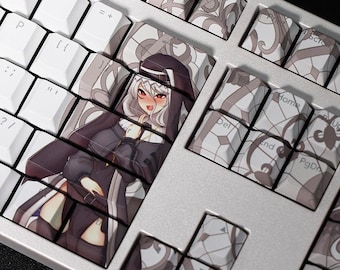 Arknights Specter Anime Keycaps 108 Keys PBT Dye Sublimation Backlit Cherry Profile Mechanical Keyboard Gaming Keycaps