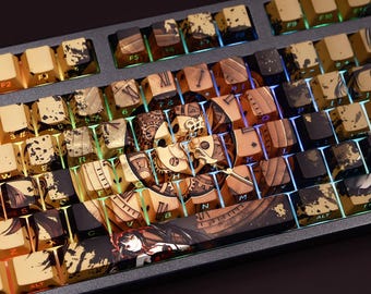 Teclas Kurumi de Date A Live / Juego de 108 teclas PBT retroiluminadas con impresión lateral / Teclas para teclado con perfil Cherry inspiradas en el anime