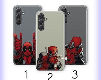 Funda para teléfono Deadpool H8 para Samsung A14 A15 A16 A17 A25 A26 A34 A35 A36 A37 A54 A55 A56 A57 A72 A73 + Más modelos USA Superhéroe americano