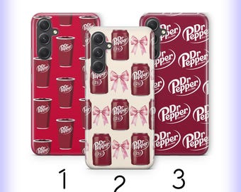 Funda para teléfono Dr Pepper H4 para Samsung A14 A15 A16 A17 A25 A26 A34 A35 A36 A37 A54 A55 A56 A57 A72 A73 + Más modelos Refresco dulce