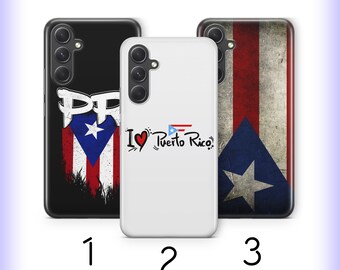 Funda para teléfono H2 con la bandera de Puerto Rico para Samsung A14 A15 A16 A17 A25 A26 A34 A35 A36 A37 A54 A55 A56 A57 A72 A73 + Más modelos de EE. UU. América