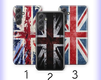 Funda para teléfono H2 con la bandera del Reino Unido para Samsung A14 A15 A16 A17 A25 A26 A34 A35 A36 A37 A54 A55 A56 A57 A72 A73 + Más modelos Reino Unido Inglaterra