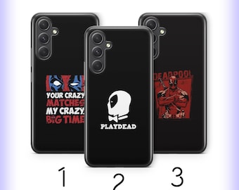 Funda para teléfono Deadpool H5 para Samsung A14 A15 A16 A17 A25 A26 A34 A35 A36 A37 A54 A55 A56 A57 A72 A73 + Más modelos USA Superhéroe americano