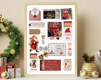 Matchbook Poster Template, Editable Matchbox Template, Christmas Gift for Him and Her (Digital Download)