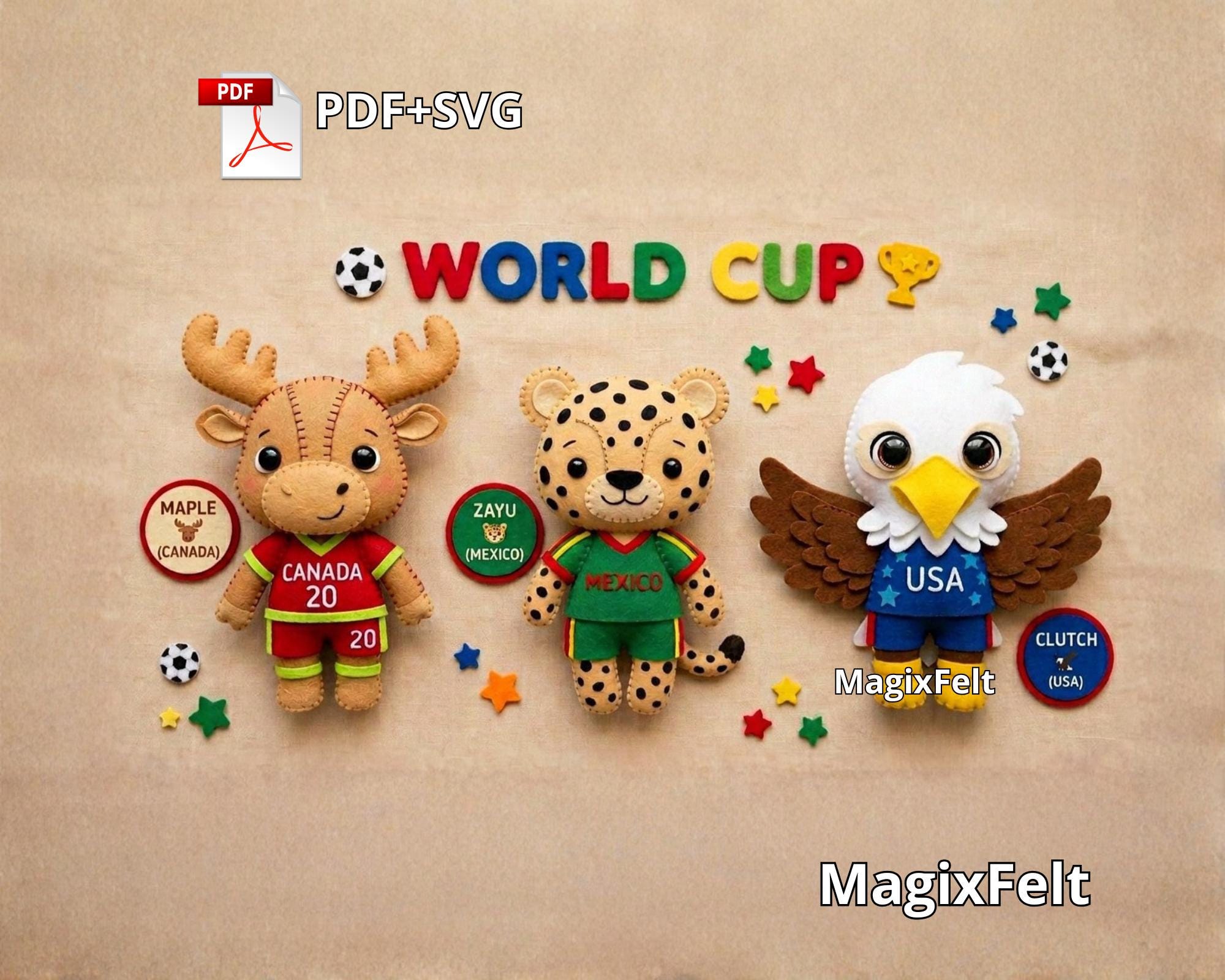 World cup mascot plush - Etsy 日本