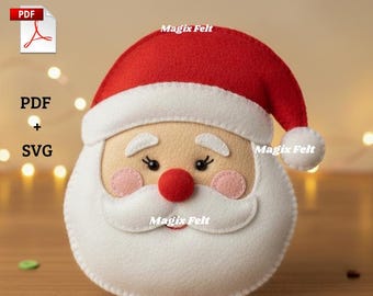 Santa Pillow Felt Pattern – DIY Christmas