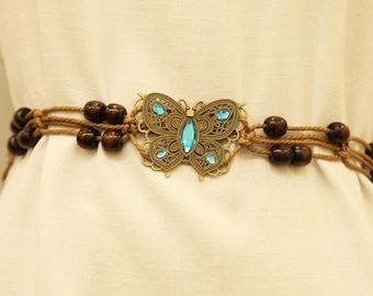 Cinto Boho para Mulheres, Corrente Decorativa de Cintura em Estilo Étnico Casual Retro, Acessórios para Cintura de Vestido
