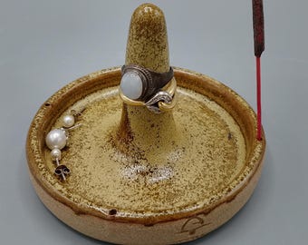 Natural glaze ring holder, earring holder, incense sticks